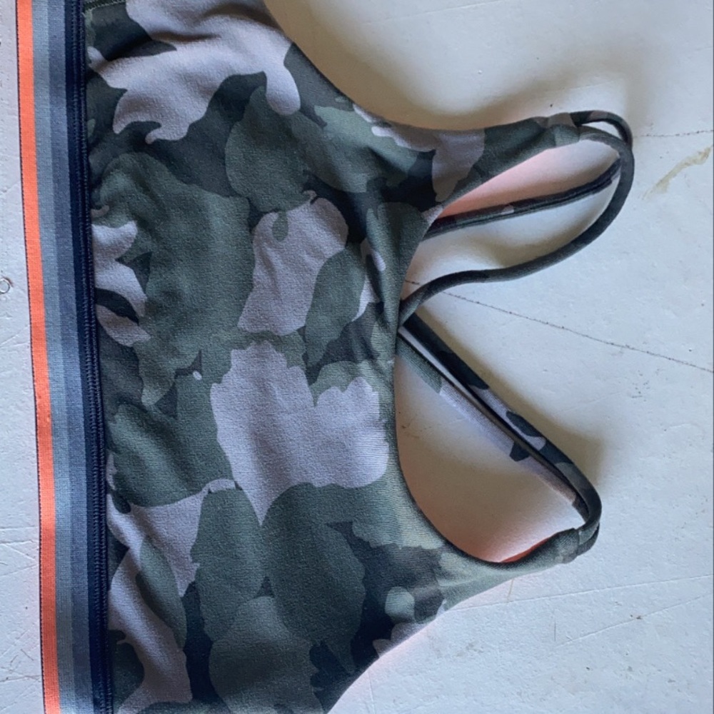 Girl Athleta camo sports bra